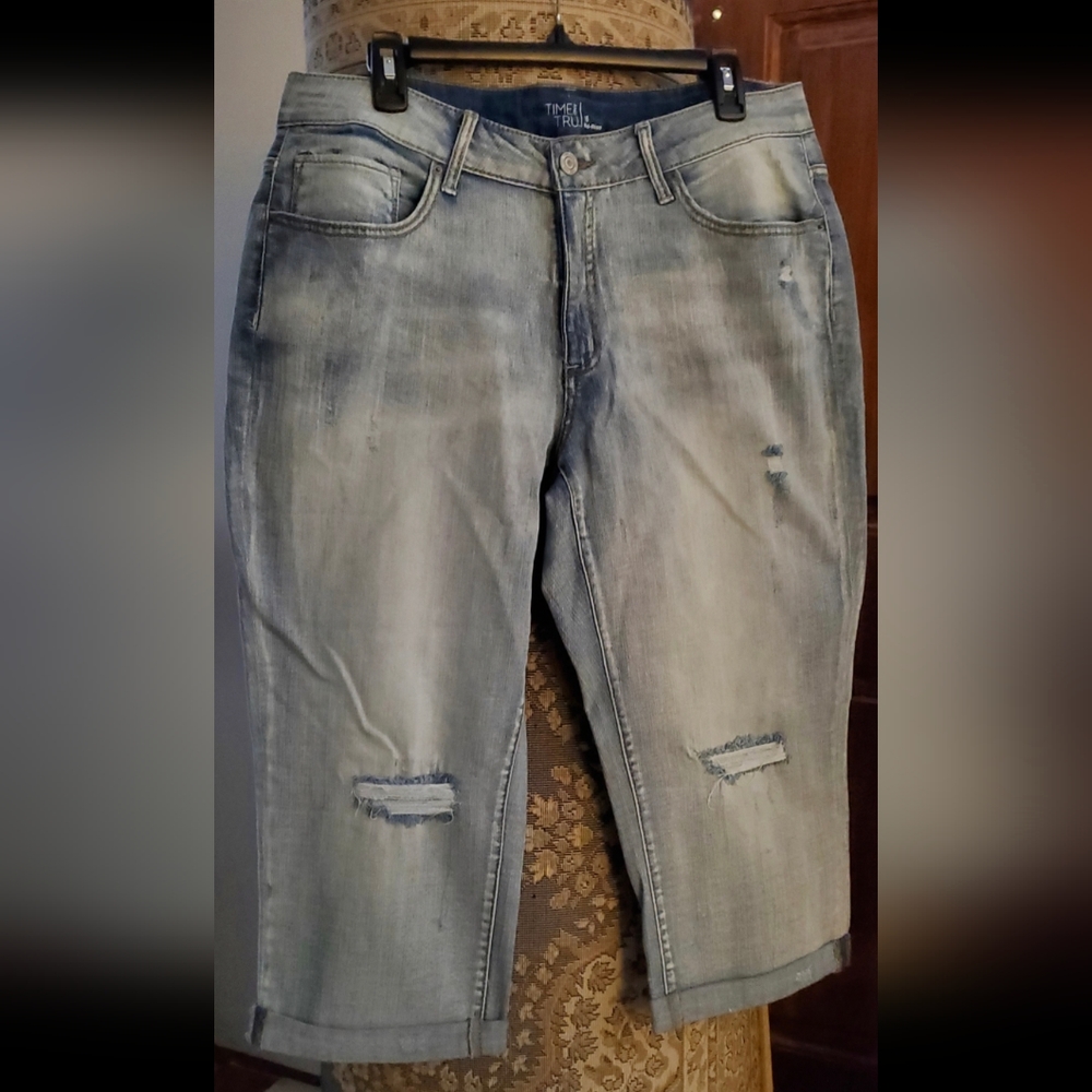 Time and Tru Mid-Rise Crop Jeans - Size 16